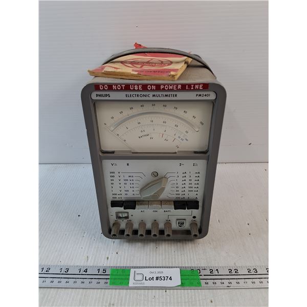 Vintage Philips Electronic Multimeter - As Is