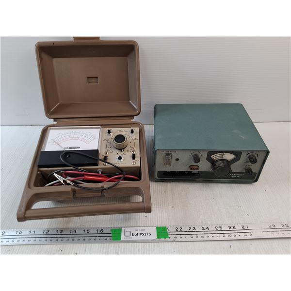 Vintage Heathkit Utility Solid State Voltmeter, Heathkit Receiver - As Is