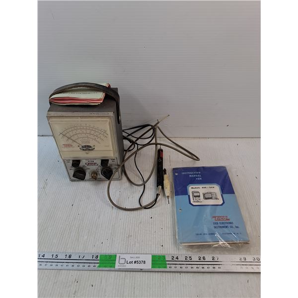 Vintage Eico Electronic Voltmeter/ Ohmmeter - As Is