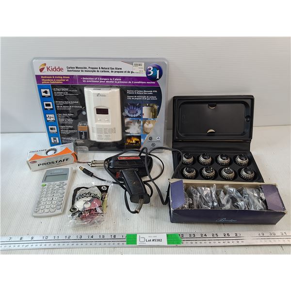 Carbon Monoxide, Propane and Natural Gas Alarm, Weller Soldering Gun, Golf Balls, Pokémon Toy, Misc