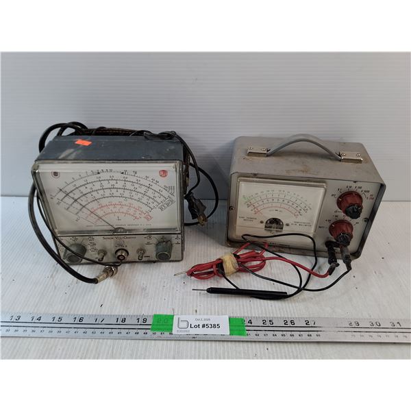 Vintage Senior VoltOhmyst and Transistored AC DC Multimeter - As Is