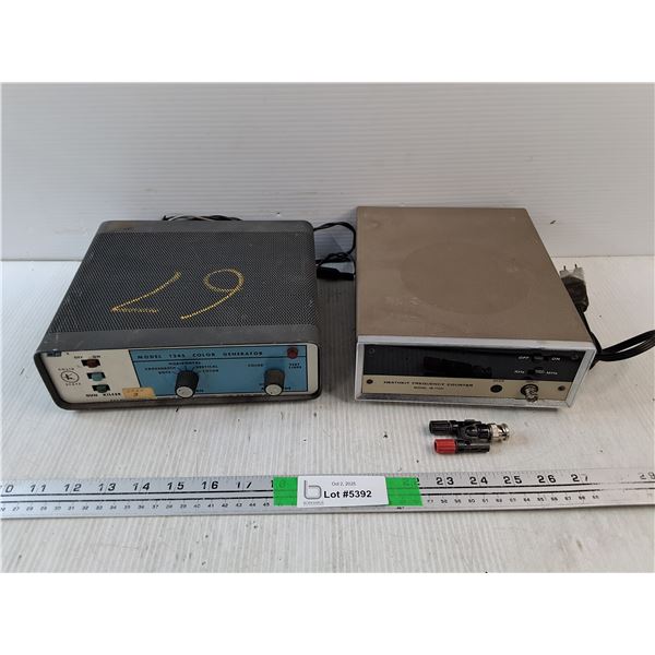 Vintage Solid State Color Generator, Heathkit Frequency Counter - As Is