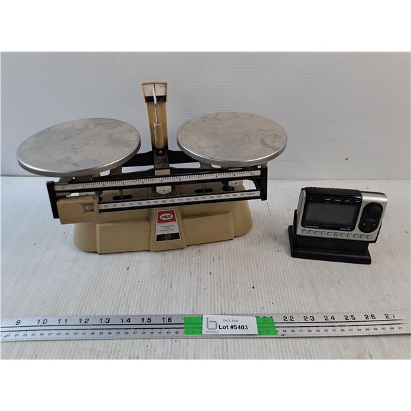Ohaus Harvard Trip Balance 2kg Scale, Audiowox Sirius Radio - As Is