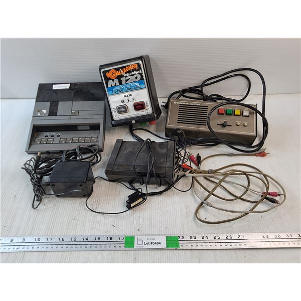 Gallagher Power Fence Energizer, Dictaphone System and Accessories  - As Is