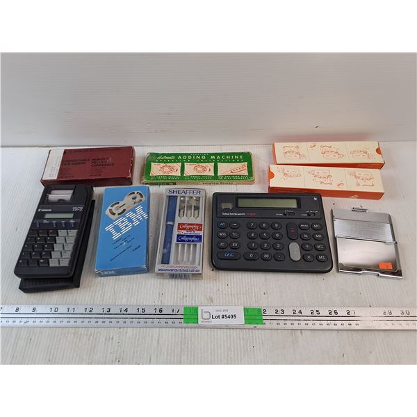 Canon Pocket Printer, Calligraphy Mini Kit, Calculator, Correctable Film Ribbon, Auto Adding Machine
