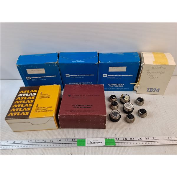 Correctable Film Ribbons, Selectric Typewriter Balls