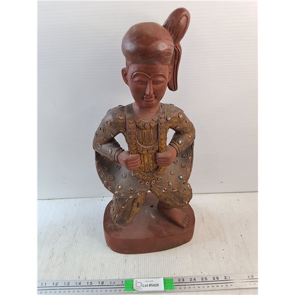 19" Burmese Wooden Statue