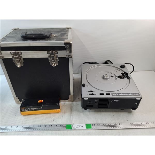 Elmo Omnigraphic 300AF, Kodak EC Remote Extension Cord, Case - As Is