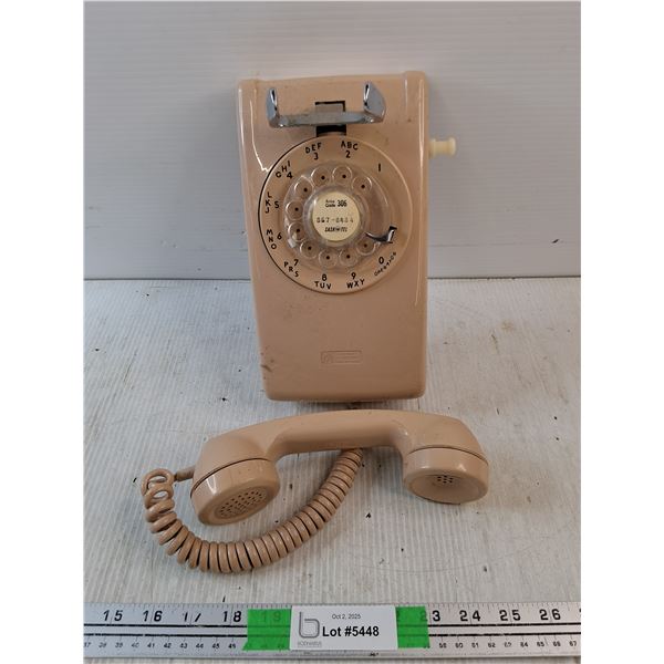 Vintage Wall Rotary Phone - As Is