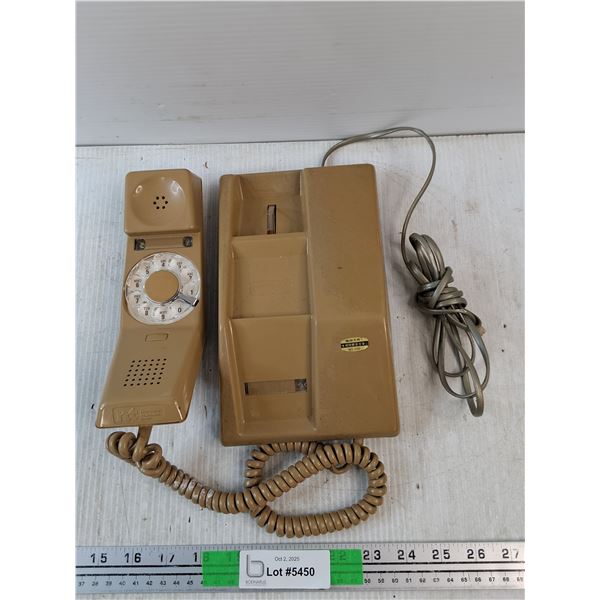 Vintage Wall Rotary Phone - As Is