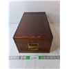 Image 1 : Wooden Storage Box with Drawer 17" x 10" x 7"