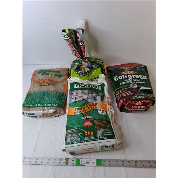 (4) Bags of Grass Seed- Three Sealed