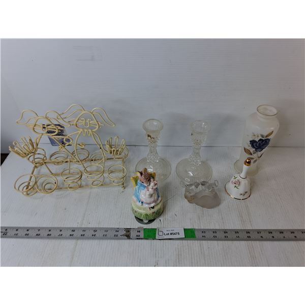 Egg Holder, Candleholders, Misc.