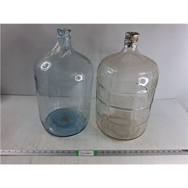 (2) Large Glass Carboys 21"x9" -  PICK UP