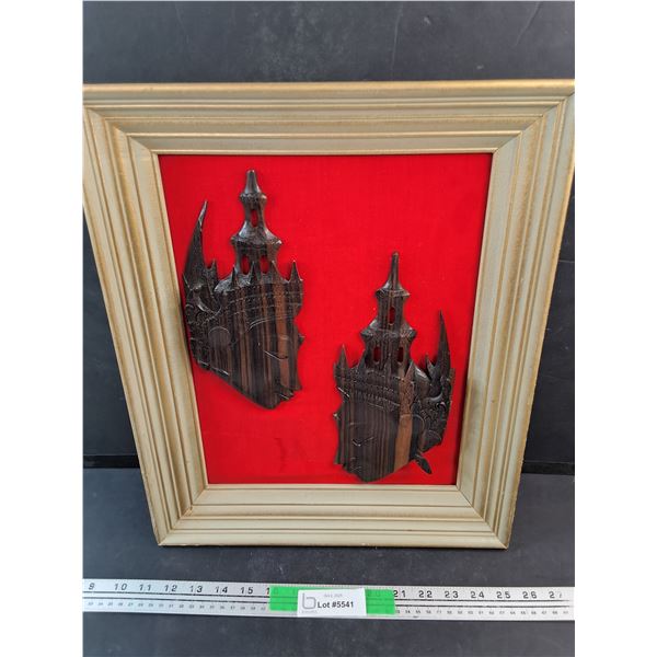 Vintage Hand Carved Wooden Faces of Rama & Sita From Indonesian Culture 17" x 15"