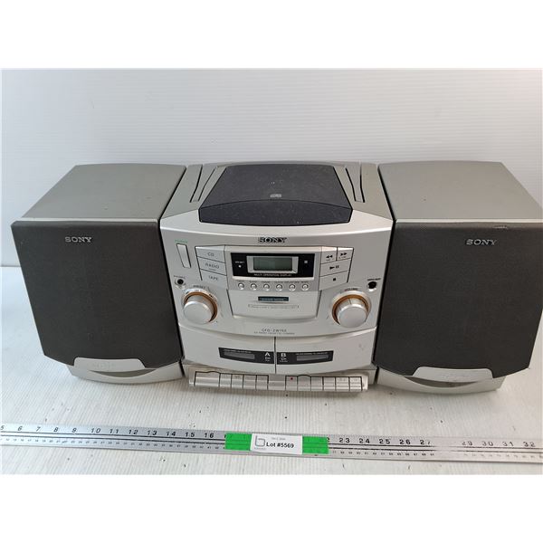Sony CD Radio Cassette Corder - As Is - PICK UP