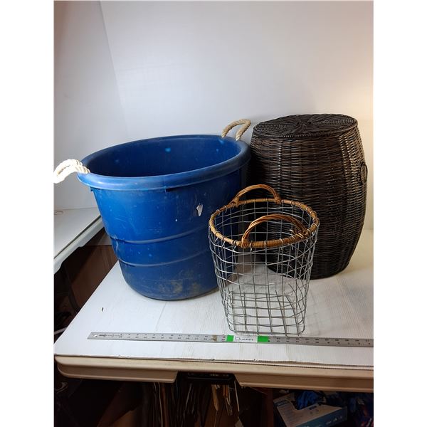 (3) Laundry Baskets/Tubs Up to 22.5" x 18.5" -  PICK UP ONLY