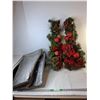 Image 1 : Tarp Approx. 111" x 90" & (2) Tree Shaped Christmas Garland 29" -  PICK UP