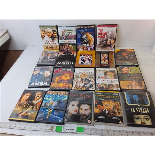 (19) DVDs- Patrick, Casanova, Titanic, Misc.