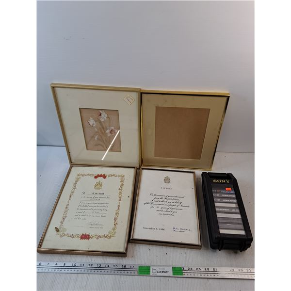 Framed Wall Art/Picture Frames 14" x 11", Sony Cassette Holder