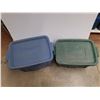 Image 4 : **(2) Rubbermaid Plastic Storage Totes with Lids 24" x 16" x 16", Cannot Ship