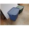 Image 5 : **(2) Rubbermaid Plastic Storage Totes with Lids 24" x 16" x 16", Cannot Ship