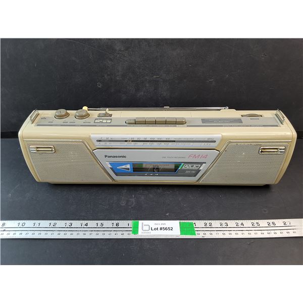 Panasonic AM/FM Stereo Radio Cassette Recorder - Powers On, As Is