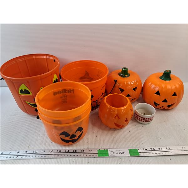 Halloween Decorations, Candy Buckets