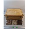Image 1 : Wooden Box 9" x 21" x 14", (3) Marble Tile Samples