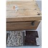 Image 5 : Wooden Box 9" x 21" x 14", (3) Marble Tile Samples