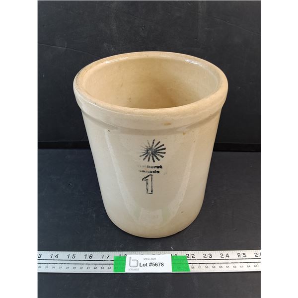 1 Gallon Sunburst Crock - Pick Up Preferred