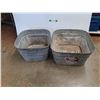 Image 1 : **(2) Galvanized Wash Tubs 20" x 21" x 12", Cannot Ship