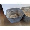 Image 3 : **(2) Galvanized Wash Tubs 20" x 21" x 12", Cannot Ship