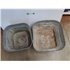 Image 4 : **(2) Galvanized Wash Tubs 20" x 21" x 12", Cannot Ship