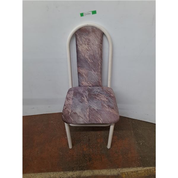 *Fabric Cushioned Metal Framed Dining Table Chair, Cannot Ship