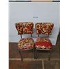 Image 1 : *(2) Retro Floral Patterned Dining Room Chairs, Cannot Ship