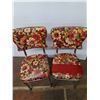 Image 2 : *(2) Retro Floral Patterned Dining Room Chairs, Cannot Ship
