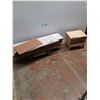 Image 1 : *Various Lengths of Tile Like Flooring, Small End Table Shelf, Cannot Ship