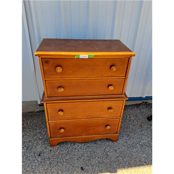 ~4 Drawered Wooden Dresser, 18" x 33" 44", Cannot Ship