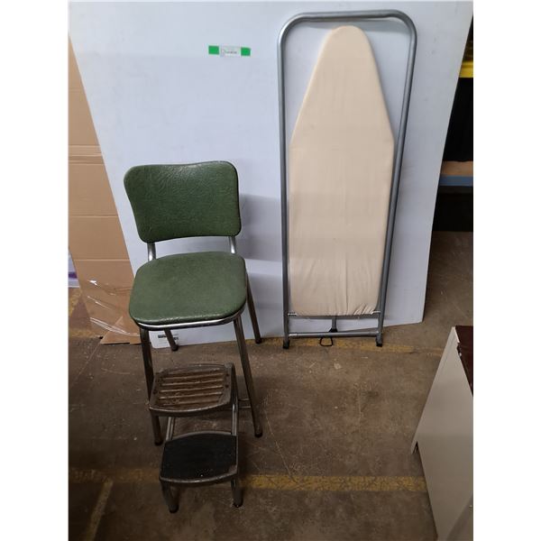 *Vintage Step Stool Chair, Ironing Board- 14" x 42", Cannot Ship