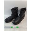 Image 1 : Faux Leather Mens Winter Boots - Size 13