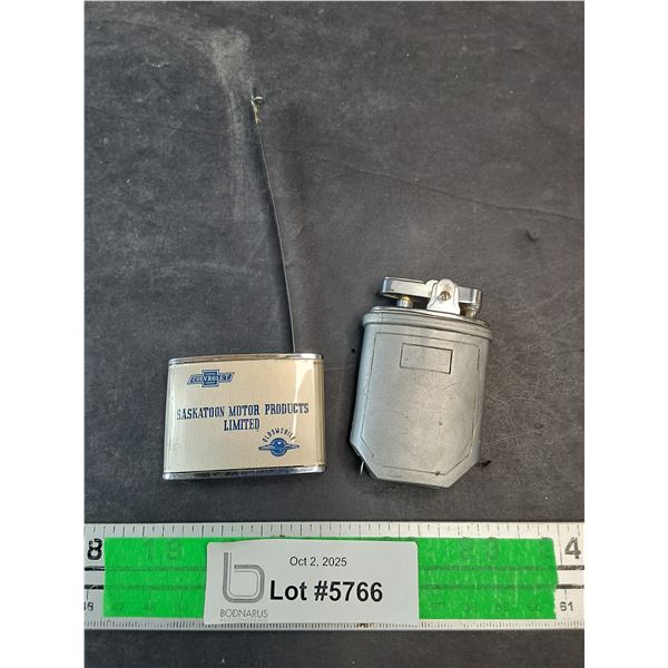 Vintage Lighter, GM Tape Measure