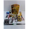 Image 1 : Worklight,Long Nose Pliers, (2) Pack tape Measure,Adjustable Wrench and more in pictures
