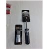 Image 2 : (NIB) Assorted Tools - Auto Center Punch/ Beanie Toque/ 5mm X 3" Nut Driver/ Misc.
