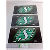 Image 1 : (3) Saskatchewan Roughrider License Plates