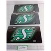 Image 1 : (3) Saskatchewan Roughrider License Plates
