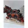 Image 3 : Work Horse Figurine Pair w/Hay Wagon - 28" x 9" x 11" - PICK UP