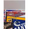 Image 3 : (9) Hockey Pennants; Hustler, Montreal, Phoenix, Vancouver, Nashville