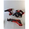 Image 2 : Benchmark Tool Set with (2) Batteries & Charger- Drill- Powers On, Circular Saw, Misc. Cannot Ship