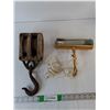 Image 1 : Vintage Lamp- Powers On & Double Pulley Block and Tackle